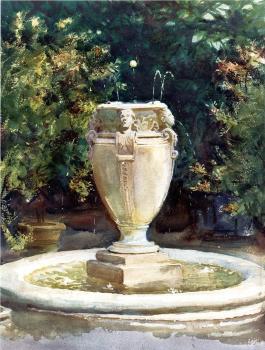 John Singer Sargent : Vase Fountain, Pocantico
